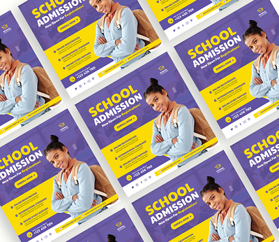 School Admission Social Media banner. ads ads banner banner branding education ads banner education banner facebook banner facebook post banner graphic design instagram instagram ads logo marketing campaign social media banner ui