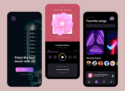 Feel your moods freelancing graphic designer music theme ui ux