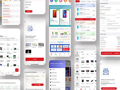 B2B - eCommerce app ui b2b b2c buy design designer ecommerce product red redesign sale shopping store ui ui design ui ux ux