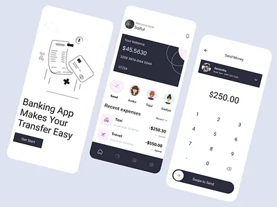 Finance - Mobile Banking App app design banking app banking app design design digital banking digital banking app finance mobile banking app finance app finance mobile app financial mobile app ios app mobile app ui ux