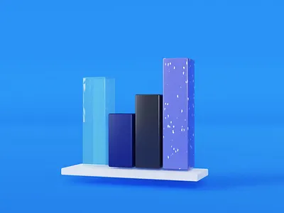 Not Your Average Bar Chart 3d bar blender chart dashboard graph icon icons illustrations render stats ui