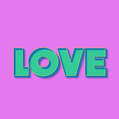 LOVE graphic design typography