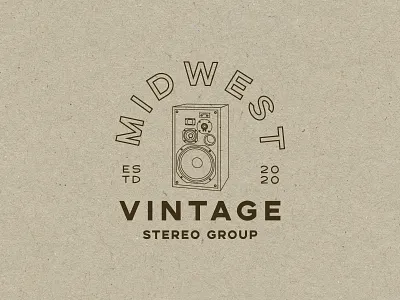 Midwest Vintage Stereo Group logo stereo tshirt vintage