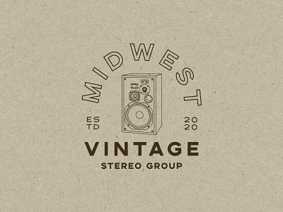 Midwest Vintage Stereo Group logo stereo tshirt vintage