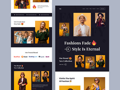 Fashion Website Design 2022 beauty clothing clothing brand clothing company clothing line e commerce fashion fashionblogger landing page marketing online shop outfits shopify shopping style trendy ui ux website concept website design