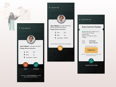 Visitor Management app design ui