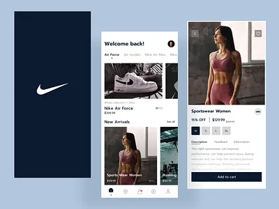 NikeShop UI 3d adidas animation app branding design graphic design illustration logo minimal mobile motion graphics nike shoes shop sports sportsshop square ui ux web