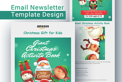 Christmas Email Newsletter Template Design 2021-22 2022 amazon branding christmas colorful designer email email design email marketing email newsletter email template fresh graphic design happy new year klaviyo mailchimp newsletter ui ux web design