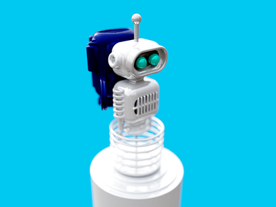 Robo 3d 3d character 3d design 3d illustration 3d material 3d modeling 3d render 3d scene ai ai bot bot character cute illustration render robot slick visual design