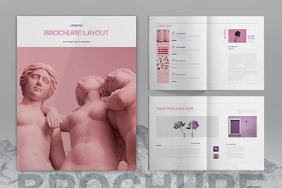 Lifestyle Brochure Template brochure brochure template business catalog clean clear cool design graphic design illustration indesign lifestyle magazine magazine template modern modern sculpture pink print printable template