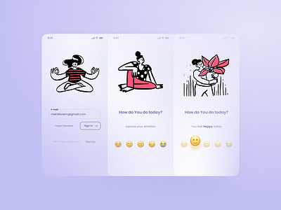 Mood Checker app app design design ios app mental mental health mental health literacy mood mood checker product design ui uiux