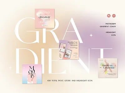 Instagram Gradient Coach branding branding identity business design duotone feed gradient gradientdesign graphic design instagram marketing social media ui