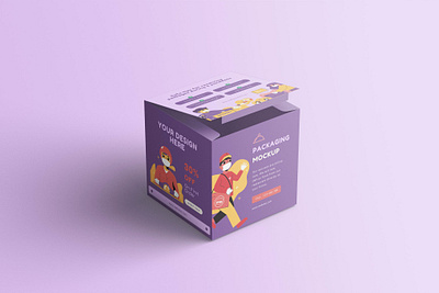 Cube Box Packaging Mockup branding cardboard colorful container covid cube box design free freebie identity illustration mockup mockup box package packaging packaging mockup paper photoshop