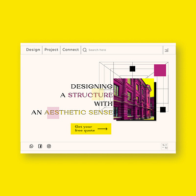 Structure Design Agency Web Design 2022design designtrend figma landingpage ui uiux ux vibrantcolor webdesign