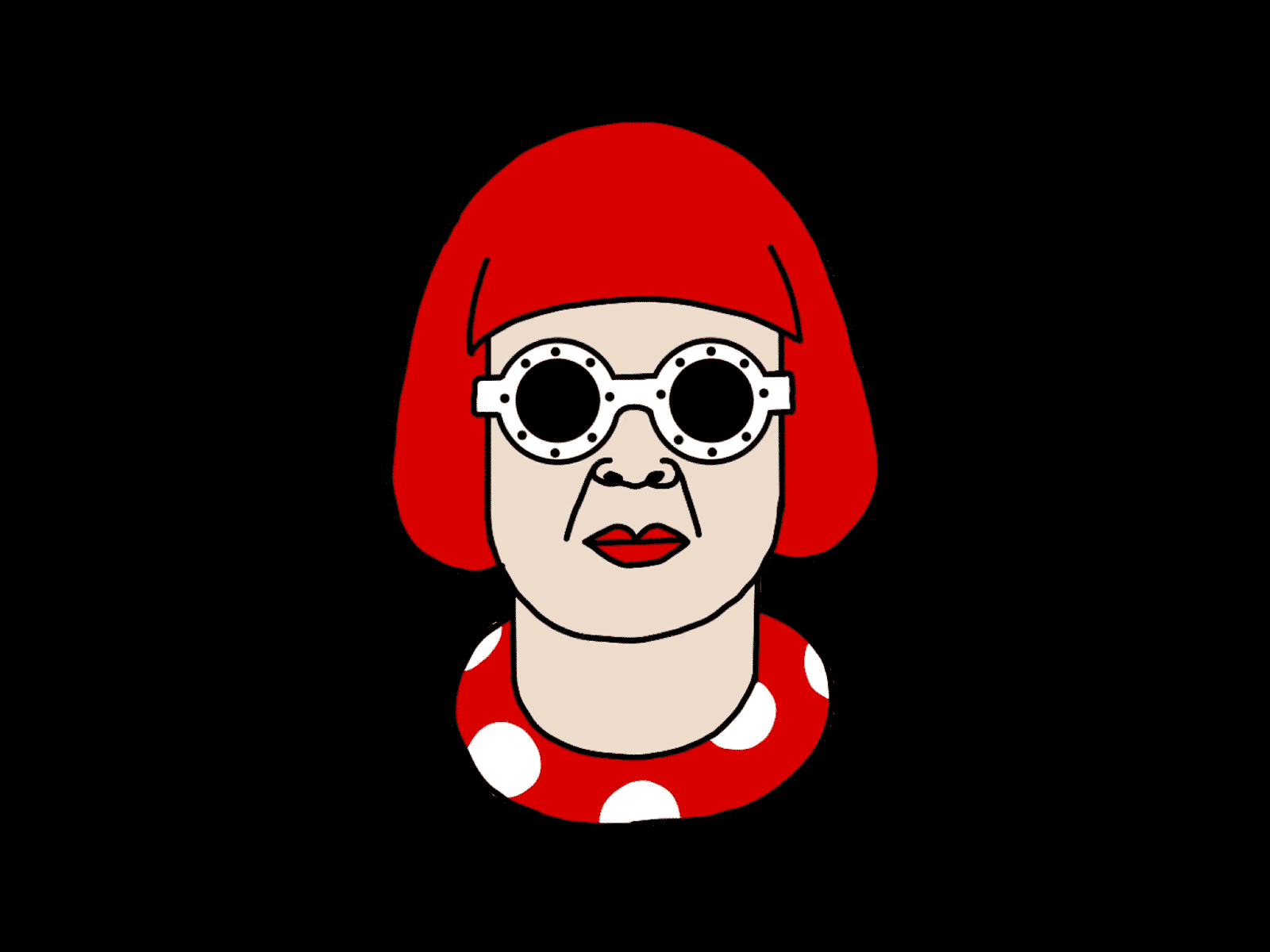 Yayoi Kusama 2d 2d animation animation art color design frame by frame gif illus illustration illustrator kusama motion motion graphics relevant relevant design turn around animation yayoi yayoi kusama