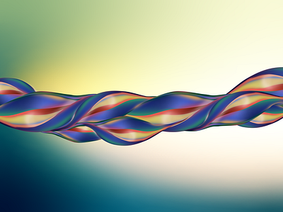 underwater rope creatures gradient illustration juicy organic rope underwater