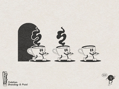 Little Jakarta Cafe | Logotpye #1 branding cartoon design illustration logo vintage