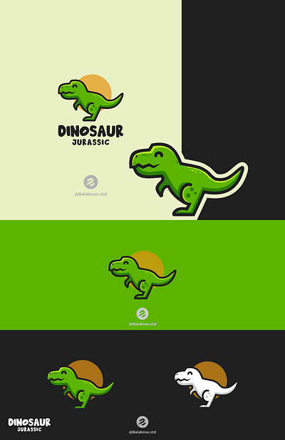 Dinosaur logo character animals dinosaur garden illustration logodesign trex