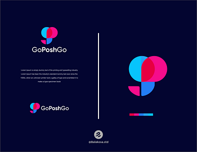 Go posh go businessconsulting colorful illustration logodesign modern vector