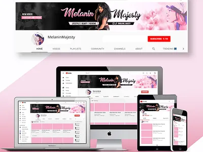 Beauty YouTube Banner | Beauty Channel Art banner banners beauty channel art creative design lifestyle youtube