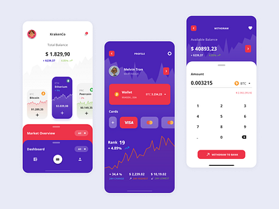 Krypto.app android app branding clean crypto design dribbble interaction design ios ui ux