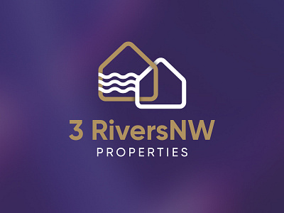 Logo design for 3 RiversNW Properties design house logo minimal realestate river