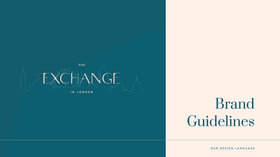 The Exchange in London beautiful brand guidelines brand identity branding design feminine graphic design illustration logo london online platform pink and green skyline typography visual identity women owned