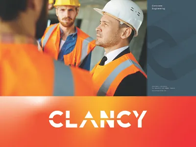 CLANCY — Brand Visual 2 brand branding colour design engineering identity ireland logo orange vector