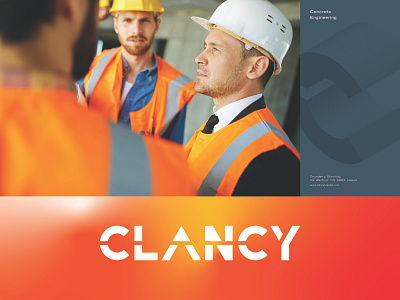 CLANCY — Brand Visual 2 brand branding colour design engineering identity ireland logo orange vector