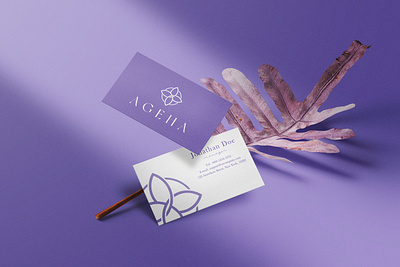 AGEHA BRANDING beauty branding butterfly fly logo logotype luxury violet