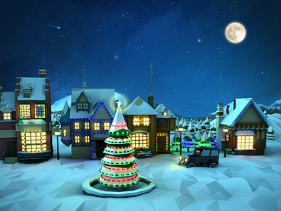 Christmas Village 3d christmas design freelancer graphic design graphic designer malta