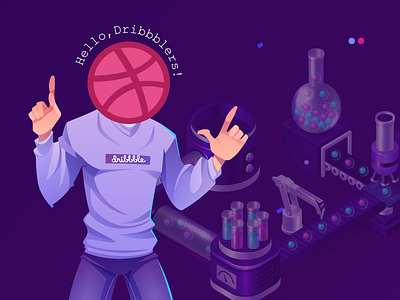 Hello, dribbble! | WWD design hello dribbbler.dribble illustration my debut shot