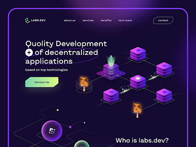 Labs dev - Web Design animation bitcoin blockchain crypto cryptocurrency ethereum landing landingpage nft ui web web design webdesign website website design