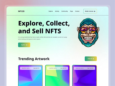 NFT-landing-page cryptoart cryptocurrency cryptocurrency landing page cryptocurrency website landing page landingpag design nft nft landing page nft website nftart nfts