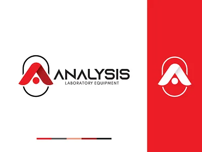 Analysis alogo branding design graphic design lab logo lettermark logo logomark redlogo vector