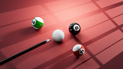 Pool 3d billiard c4d design illustration pool redshift snooker