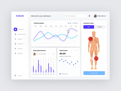 Medical Dashboard Design app banner dashboard doctor health healthcare hospital medical medicine minimal patient prescription product design telemedicine ui uiux web webapp design website widget