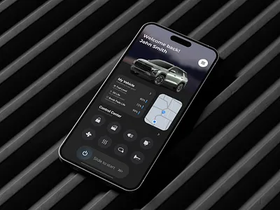 Chevrolet mobile app - car remote and info app car clean flat modern remote ui ux