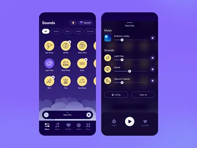 Sleepy Teddy Mobile App #2 baby design mobile app music play sedef sedef dilek sleep sleep music sleepy teddy sound ui ux