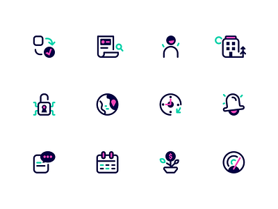 Icon Set brand brand design brand designer brand identity icon set iconography icons line art modern saas