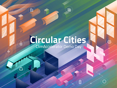 Keyvisual Circular Cities circular economy illustration sustainable