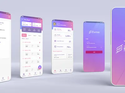 The Staffer - Staffing Simplified android app design app design figma hiring recruitment staffing typography ui ux xd