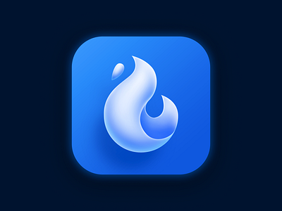 Fitness App IOs Icon | Blue Fire Logo app app design app icon app logo application application logo blue burn fire fire icon fire logo fitness app icon ios icon logo mobile mobile app mobile app icon mobile app logo sign