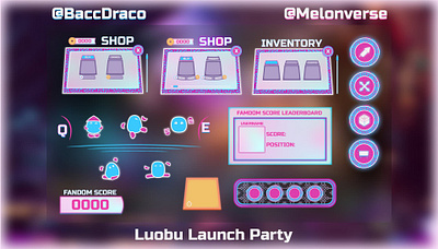 Roblox Luobu Launch Party UI design illustrator logo design ui ux