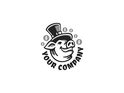 Capitalist Pig logo branding capitalist crypto cryptocurrency design icon illustration logo logodesign logotype minimal pig vector