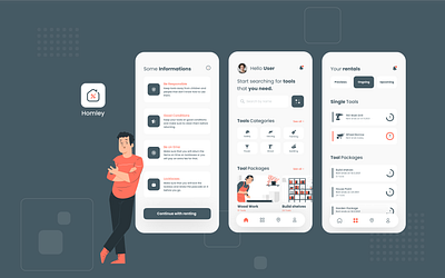 Homley @design app illustration simple ui uiux