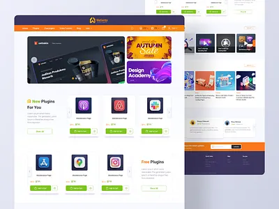 Online Store Design home page index online shop online store orange orange design shop store web page website