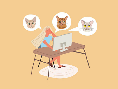 Cat lover animal art blog cat character children book illustration dog illustration illustrator lifestyle pet picture book vector