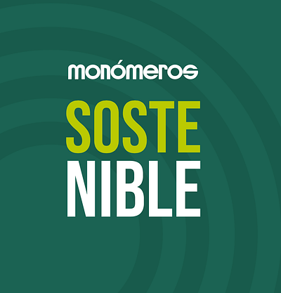 Diseño de logo para la campaña Monómeros Sostenible branding design illustration logo typography