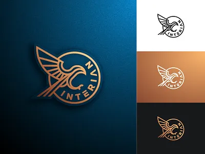INTERIAN - FALCON artwork brand identity business company construction coreldraw creative design dubai eagle falcon geometric graphic design illustration illustrator lineart logo logos monoline trading